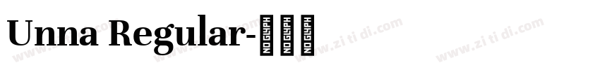 Unna Regular字体转换
